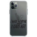 I Was Normal 3 Cats Ago Clear Shockproof iPhone Case