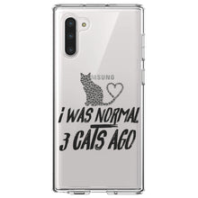 DistinctInk® Clear Shockproof Hybrid Case for Apple iPhone / Samsung Galaxy / Google Pixel - I Was Normal 3 Cats Ago