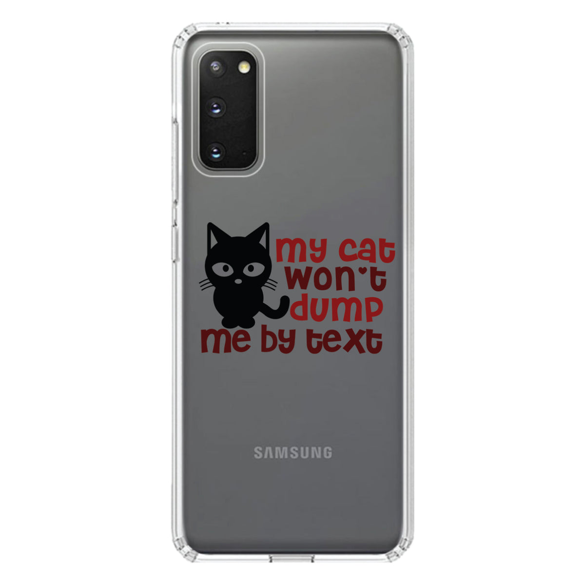 My Cat Won't Dump Me By Text Clear Shockproof iPhone Case, view 14