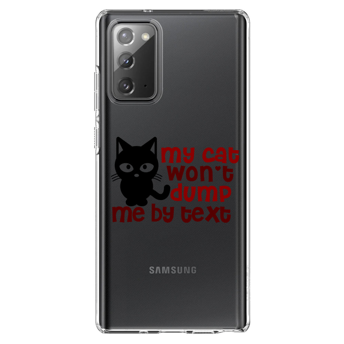 My Cat Won't Dump Me By Text Clear Shockproof iPhone Case, view 8