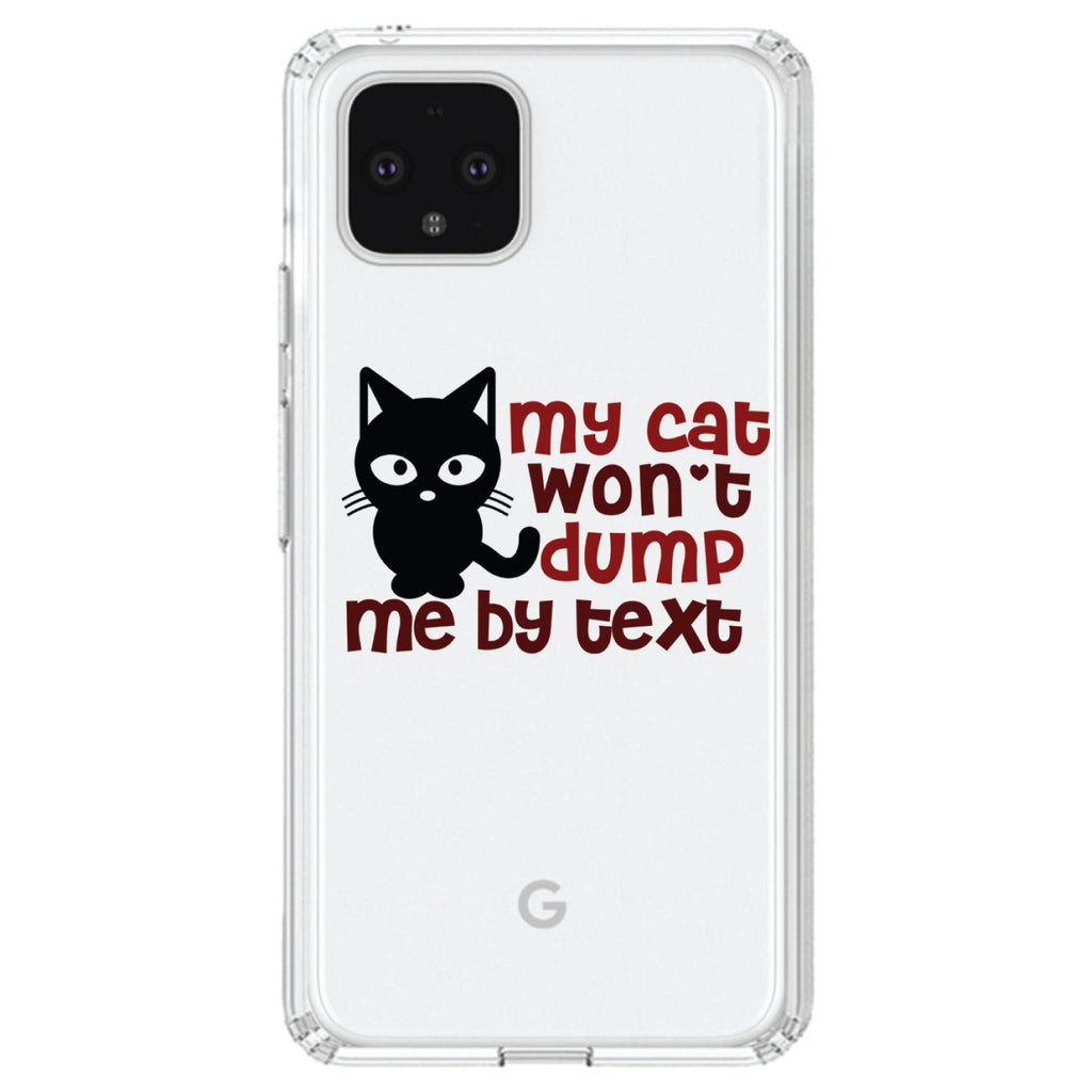 My Cat Won't Dump Me By Text Clear Shockproof iPhone Case, view 24