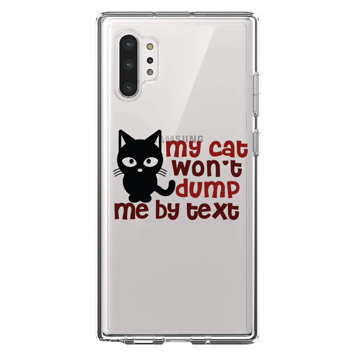 My Cat Won't Dump Me By Text Clear Shockproof iPhone Case, view 10