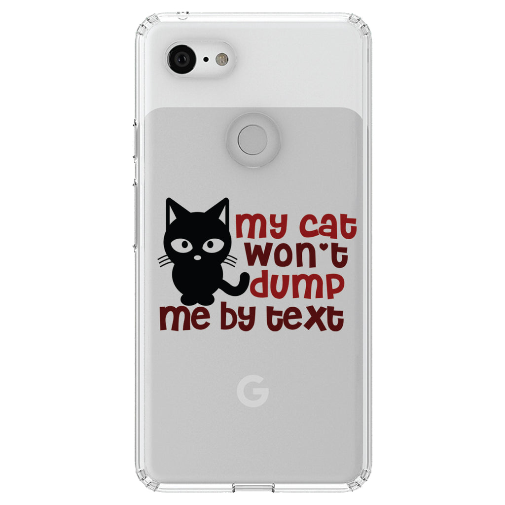 My Cat Won't Dump Me By Text Clear Shockproof iPhone Case, view 21