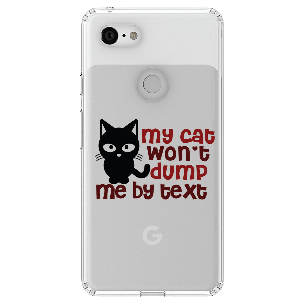 My Cat Won't Dump Me By Text Clear Shockproof iPhone Case, view 21