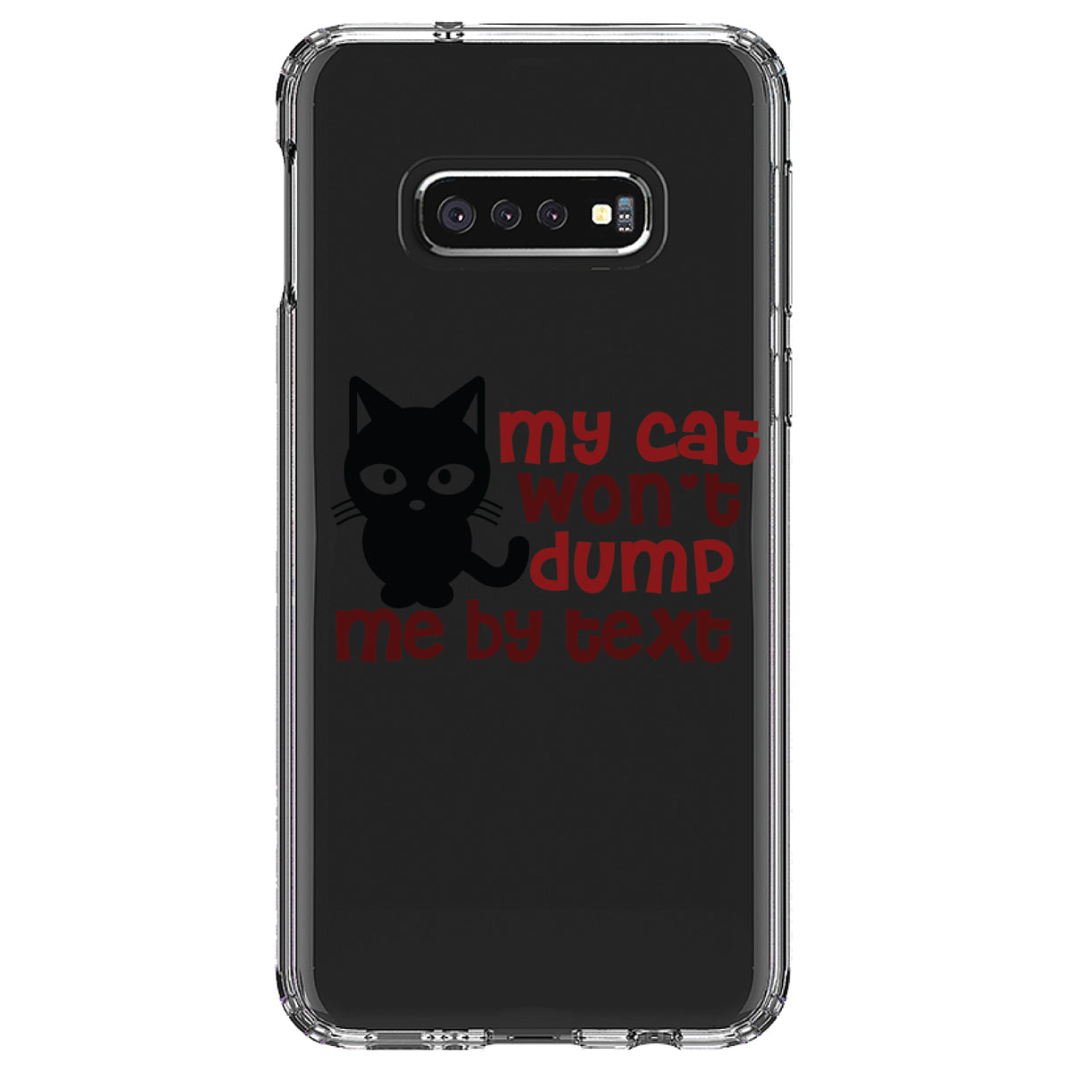 My Cat Won't Dump Me By Text Clear Shockproof iPhone Case, view 18