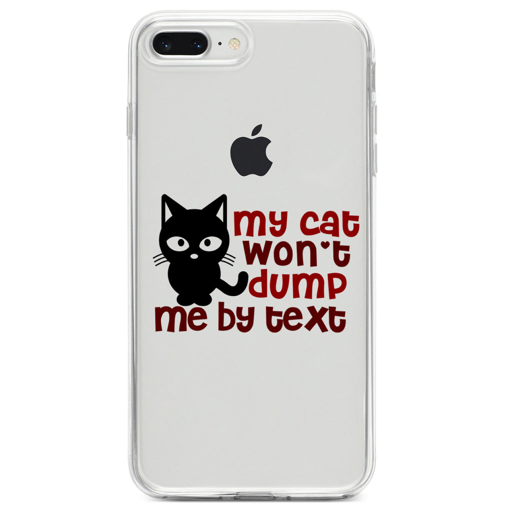 My Cat Won't Dump Me By Text Clear Shockproof iPhone Case, view 6
