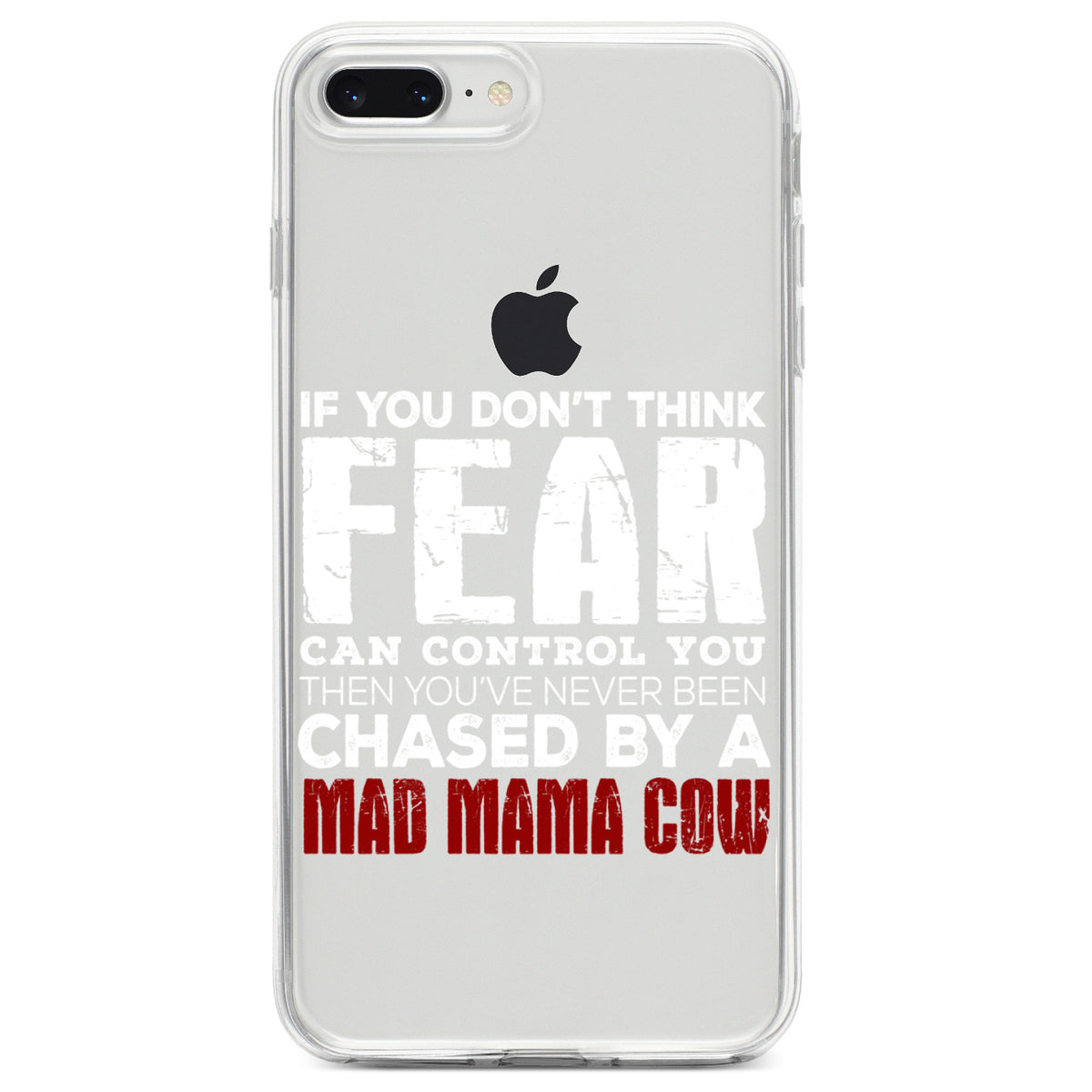 Never Been Chased By A Mad Mama Cow Clear Shockproof iPhone Case, view 6