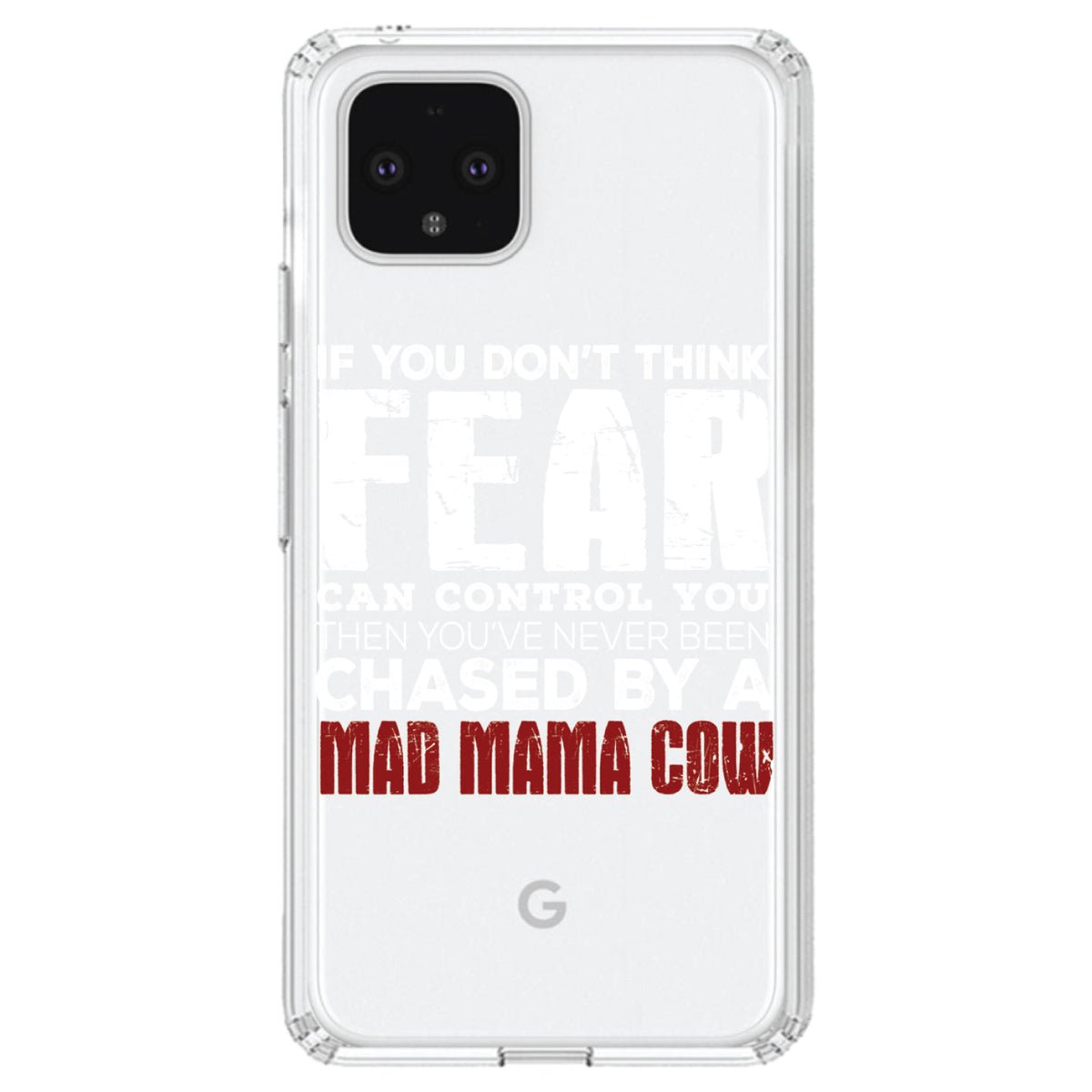 Never Been Chased By A Mad Mama Cow Clear Shockproof iPhone Case, view 23