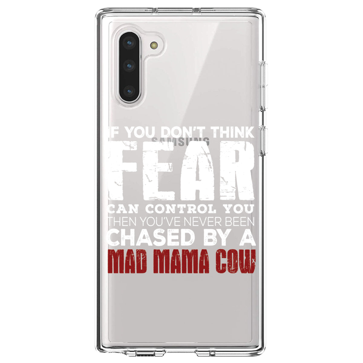 Never Been Chased By A Mad Mama Cow Clear Shockproof iPhone Case, view 9