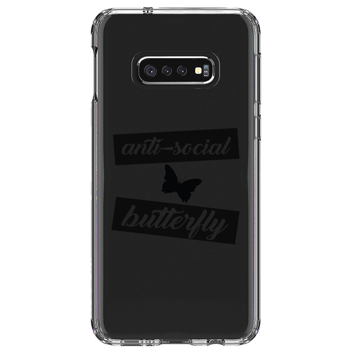 Anti-Social Butterfly Clear Shockproof iPhone Case, view 18