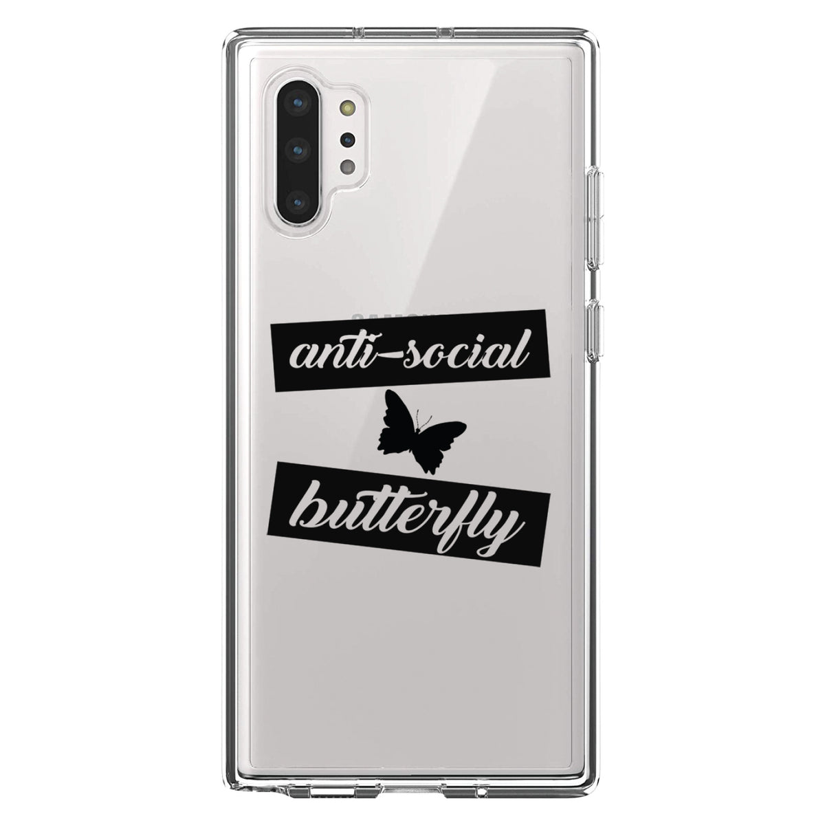 Anti-Social Butterfly Clear Shockproof iPhone Case, view 10