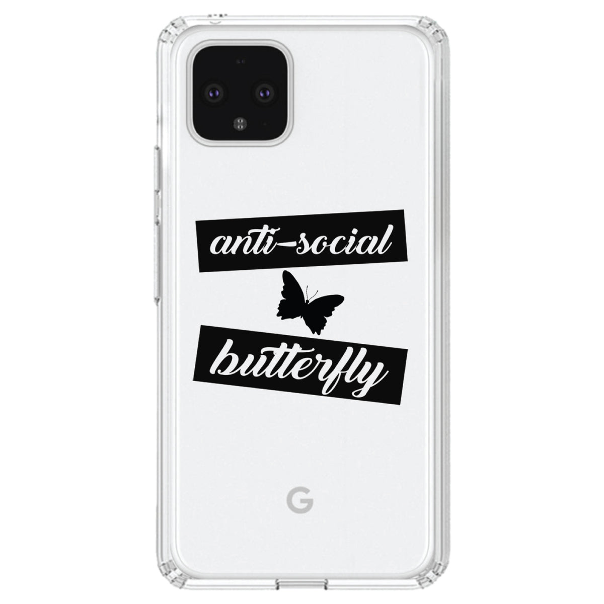 Anti-Social Butterfly Clear Shockproof iPhone Case, view 23