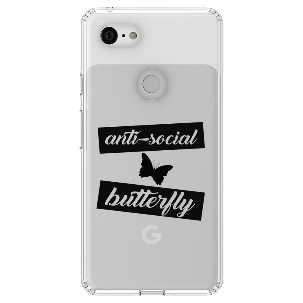 Anti-Social Butterfly Clear Shockproof iPhone Case, view 21