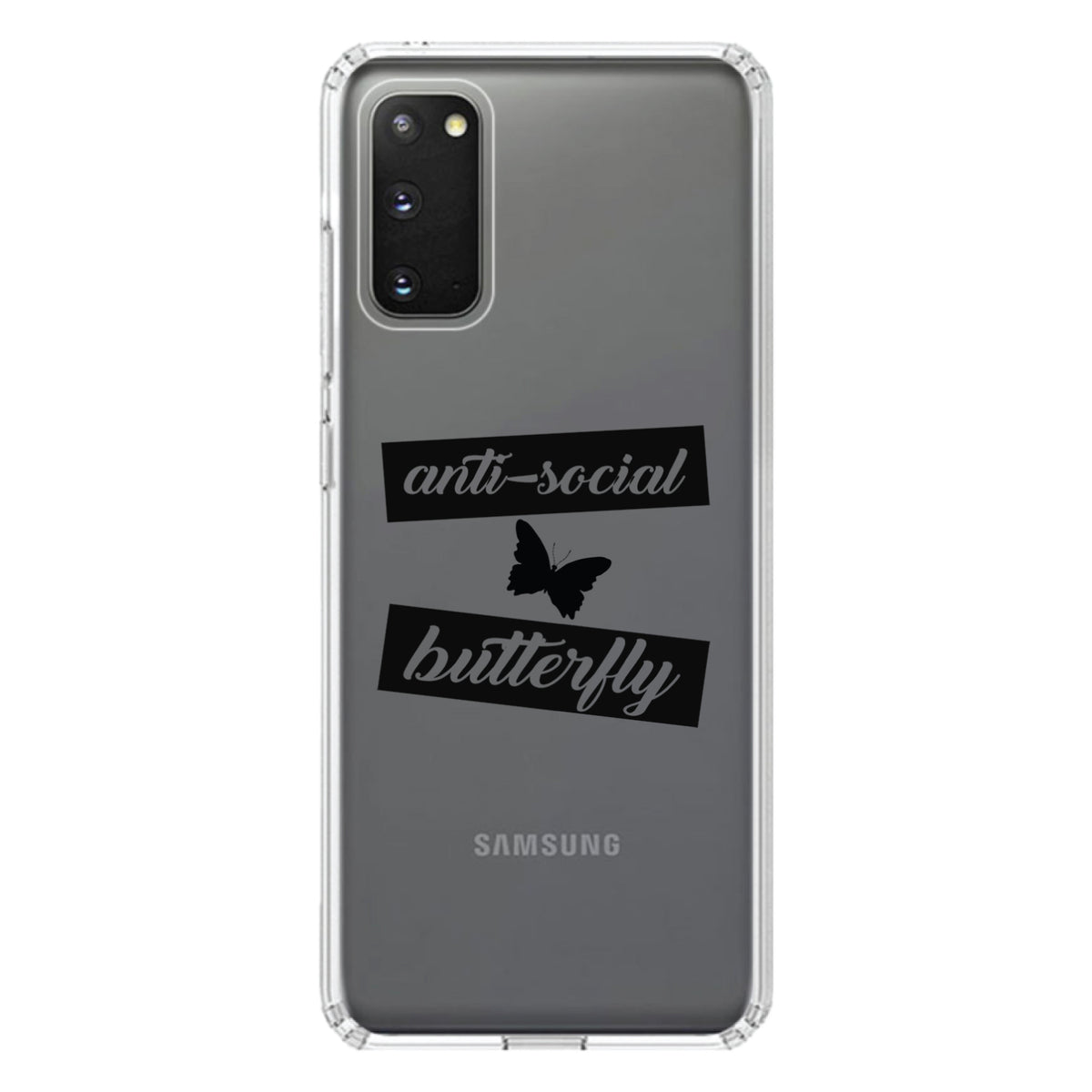 Anti-Social Butterfly Clear Shockproof iPhone Case, view 15