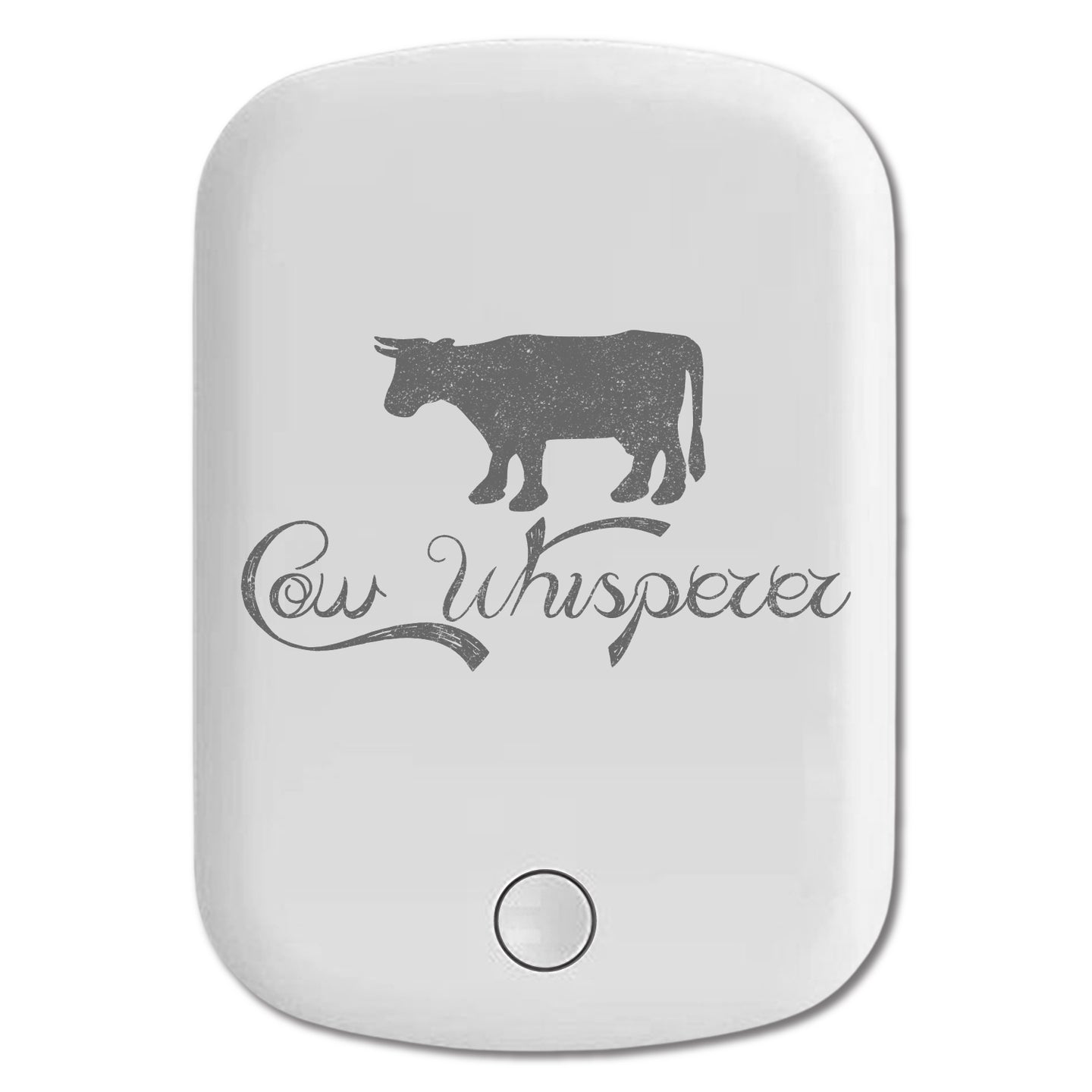 DistinctInk Magnetic Battery Pack, Wireless Portable Charger with USB-C Cable, Compatible with MagSafe iPhone 14 / 13 / 12 Series - Cow Whisperer