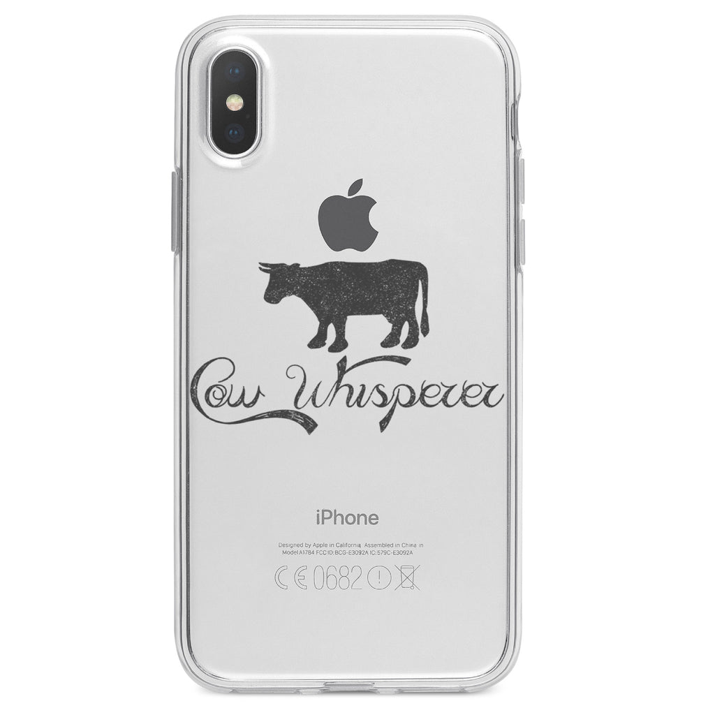 Cow Whisperer Clear Shockproof iPhone Case, view 3