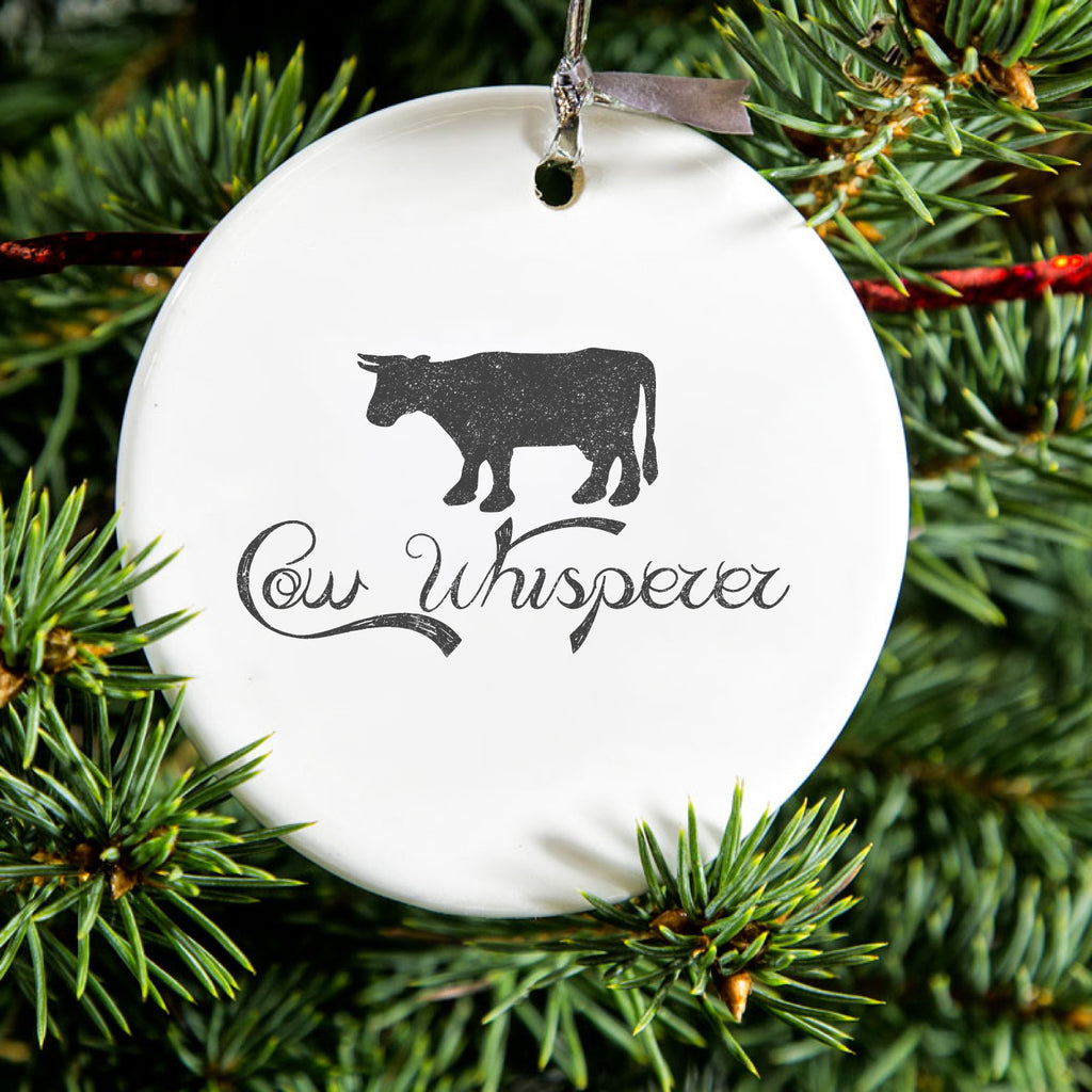 Cow Whisperer Ceramic Ornament, view 2