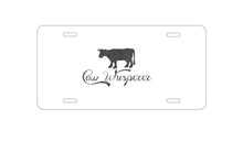 DistinctInk Custom Aluminum Decorative Vanity Front License Plate - Cow Whisperer