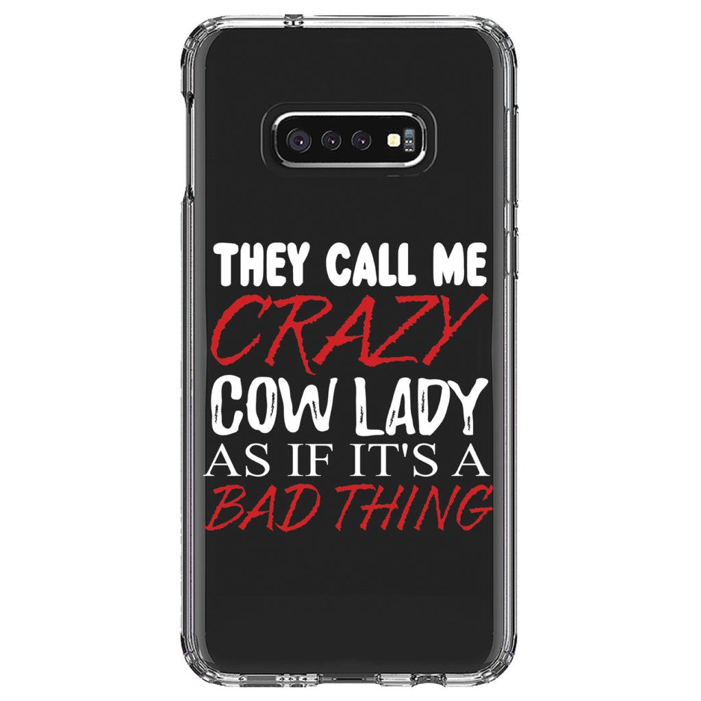 Crazy Cow Lady As If It's a Bad Thing Clear Shockproof iPhone Case, view 18
