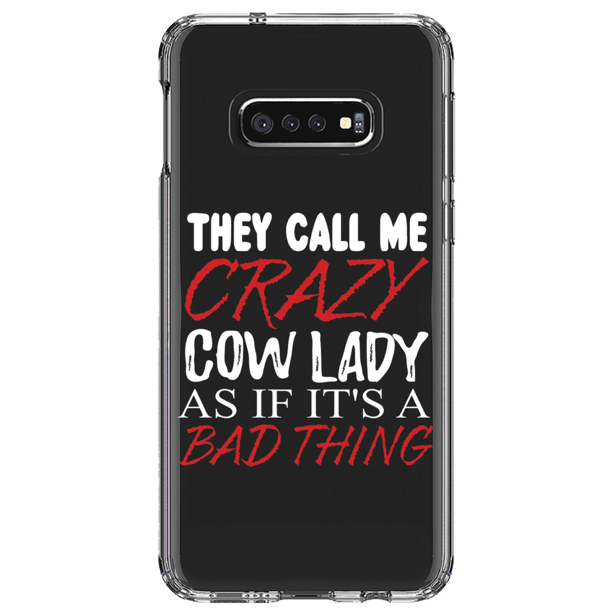 Crazy Cow Lady As If It's a Bad Thing Clear Shockproof iPhone Case, view 18