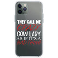 Crazy Cow Lady As If It's a Bad Thing Clear Shockproof iPhone Case