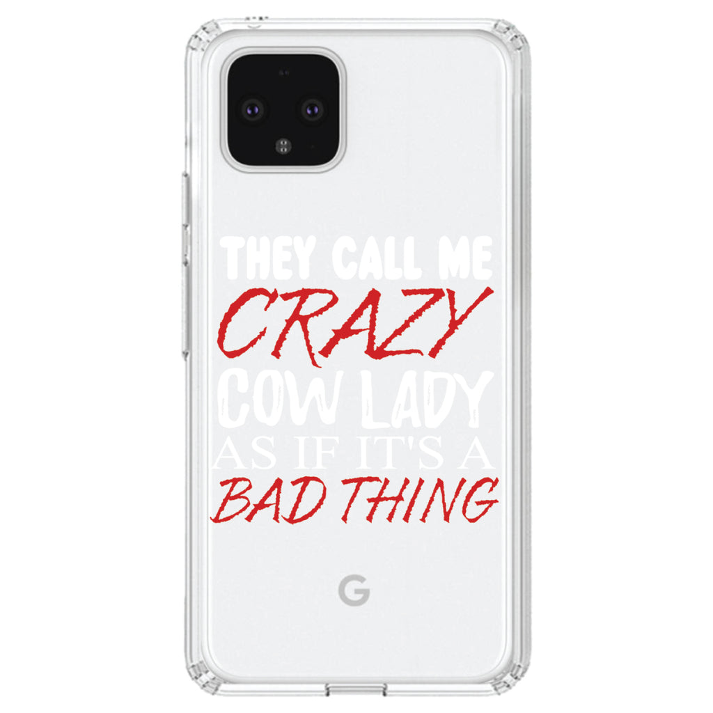 Crazy Cow Lady As If It's a Bad Thing Clear Shockproof iPhone Case, view 23