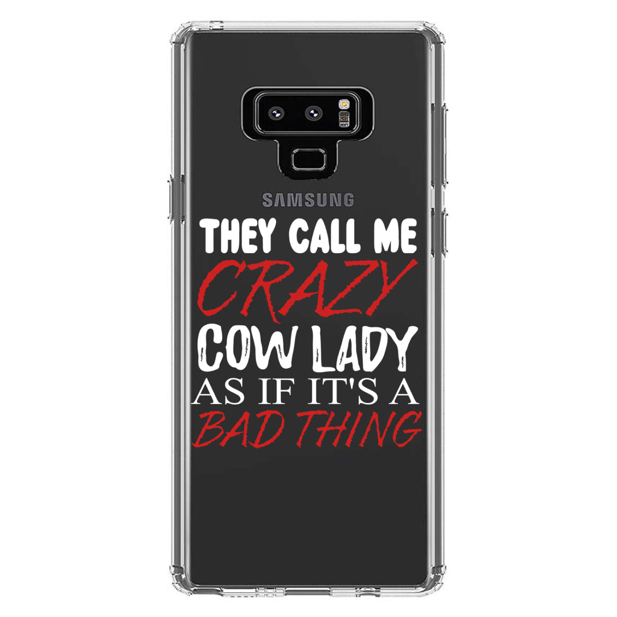 Crazy Cow Lady As If It's a Bad Thing Clear Shockproof iPhone Case, view 11