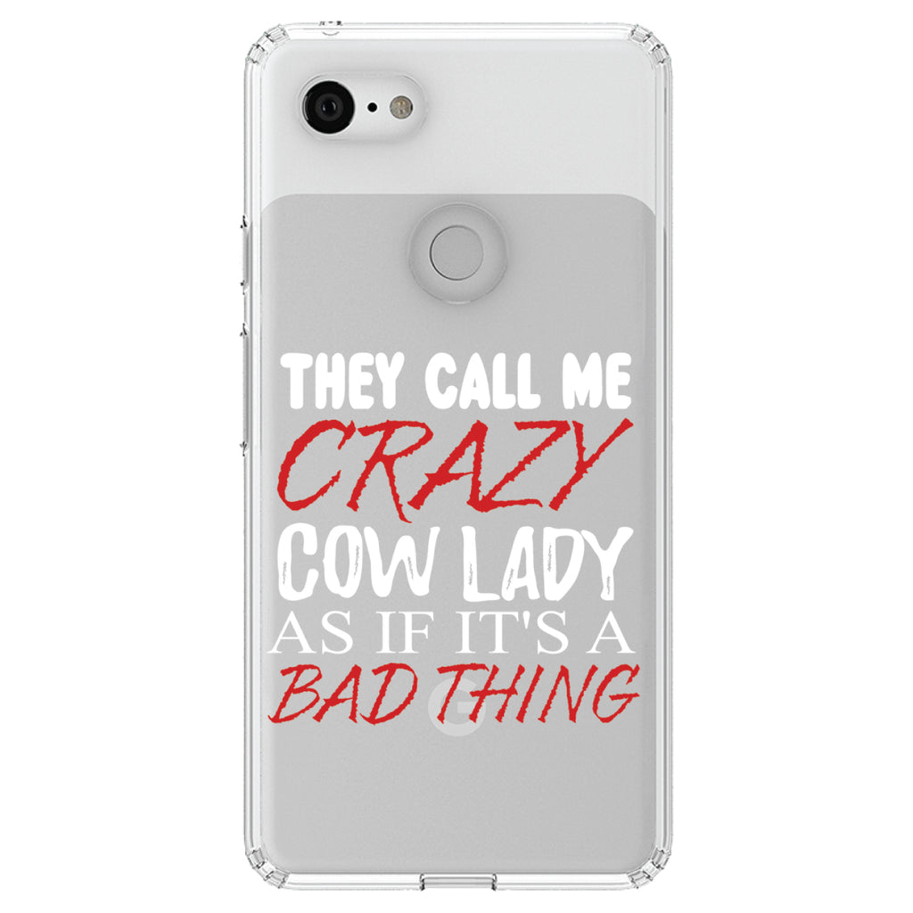 Crazy Cow Lady As If It's a Bad Thing Clear Shockproof iPhone Case, view 22