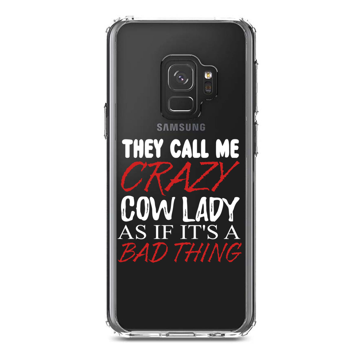 Crazy Cow Lady As If It's a Bad Thing Clear Shockproof iPhone Case, view 19