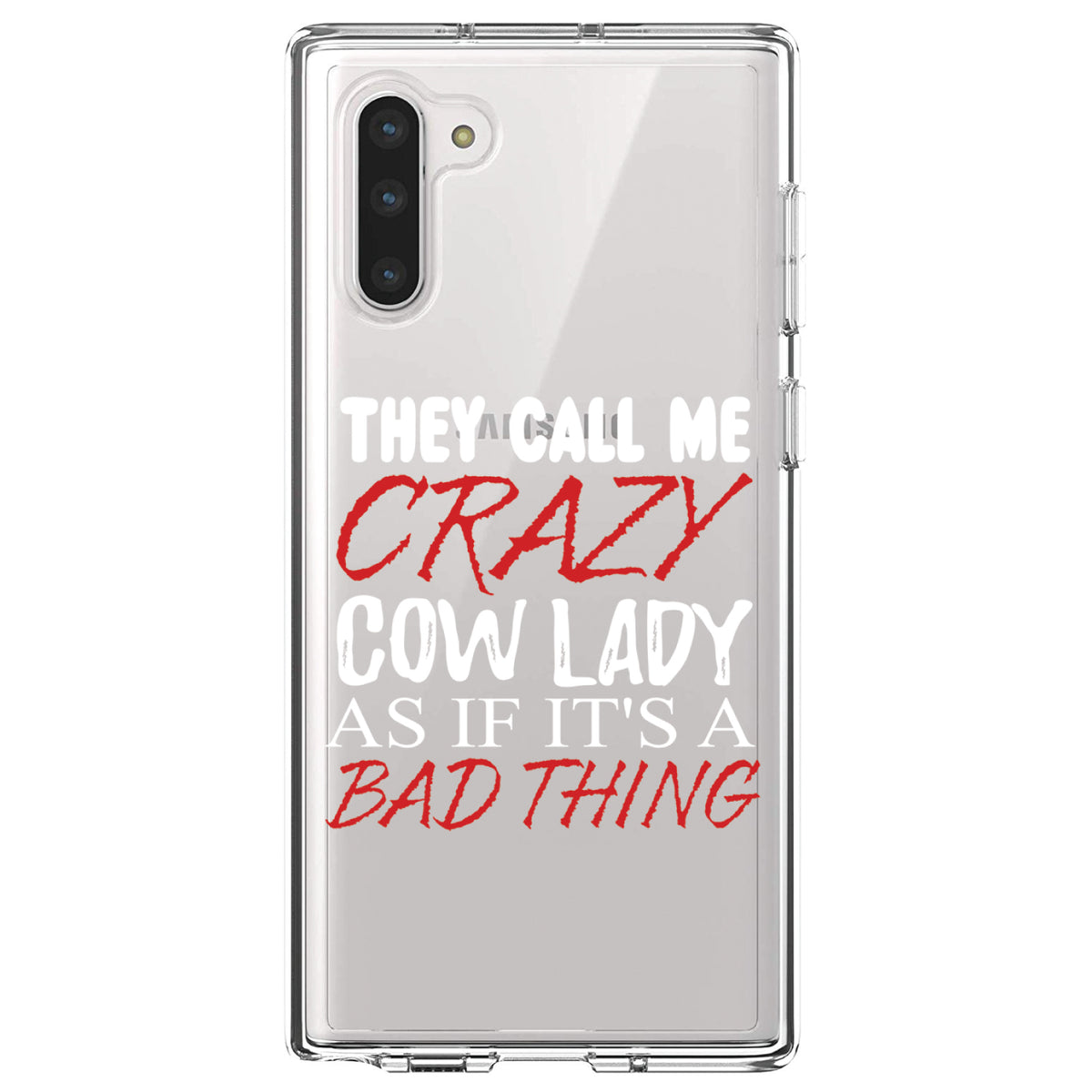 Crazy Cow Lady As If It's a Bad Thing Clear Shockproof iPhone Case, view 9