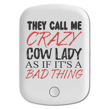 DistinctInk Magnetic Battery Pack, Wireless Portable Charger with USB-C Cable, Compatible with MagSafe iPhone 14 / 13 / 12 Series - Crazy Cow Lady As If It's a Bad Thing