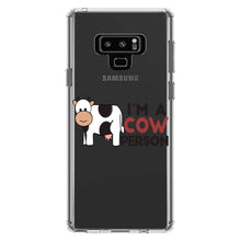 DistinctInk® Clear Shockproof Hybrid Case for Apple iPhone / Samsung Galaxy / Google Pixel - I'm A Cow Person