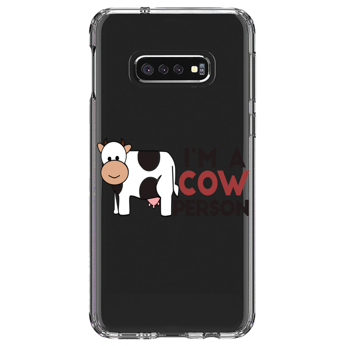 I'm A Cow Person Clear Shockproof iPhone Case, view 18