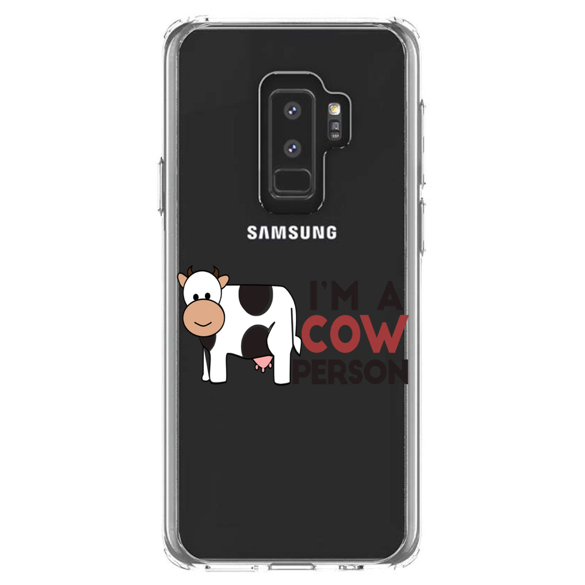I'm A Cow Person Clear Shockproof iPhone Case, view 20