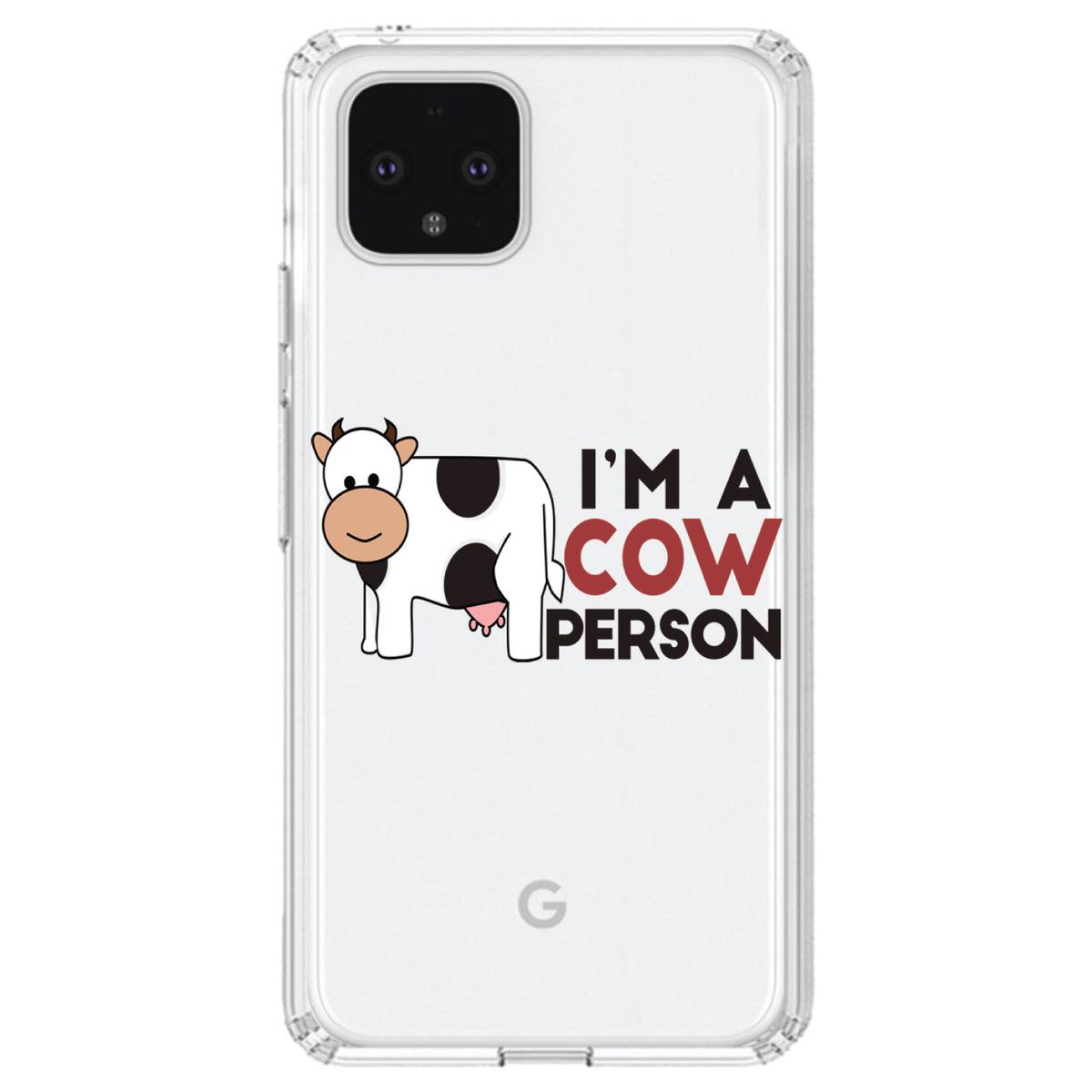 I'm A Cow Person Clear Shockproof iPhone Case, view 24