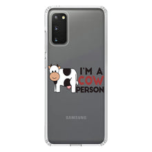 DistinctInk® Clear Shockproof Hybrid Case for Apple iPhone / Samsung Galaxy / Google Pixel - I'm A Cow Person