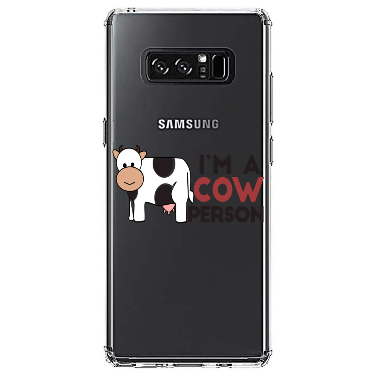 I'm A Cow Person Clear Shockproof iPhone Case, view 12