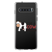 DistinctInk® Clear Shockproof Hybrid Case for Apple iPhone / Samsung Galaxy / Google Pixel - I'm A Cow Person