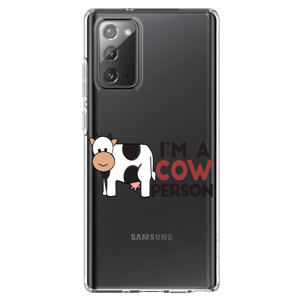 I'm A Cow Person Clear Shockproof iPhone Case, view 8