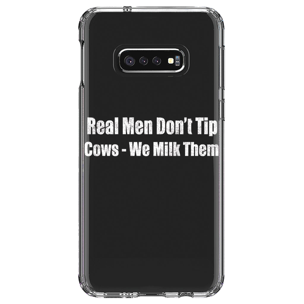 Real Men Don't Tip Cows We Milk Them Clear Shockproof iPhone Case, view 18