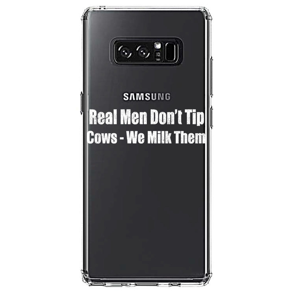 Real Men Don't Tip Cows We Milk Them Clear Shockproof iPhone Case, view 12