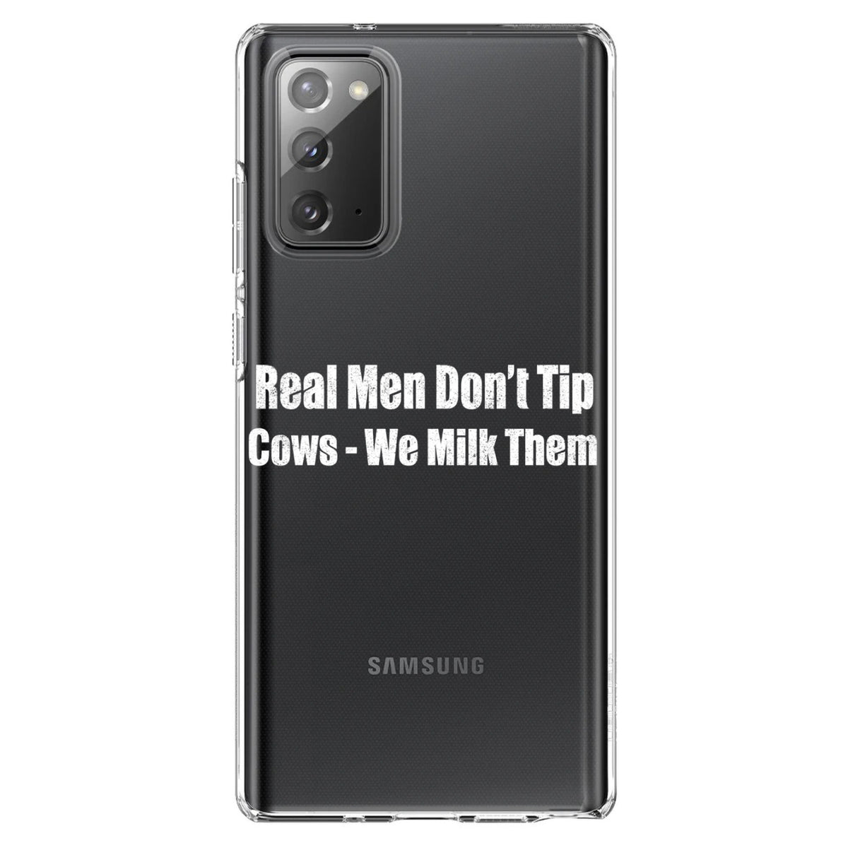 Real Men Don't Tip Cows We Milk Them Clear Shockproof iPhone Case, view 8