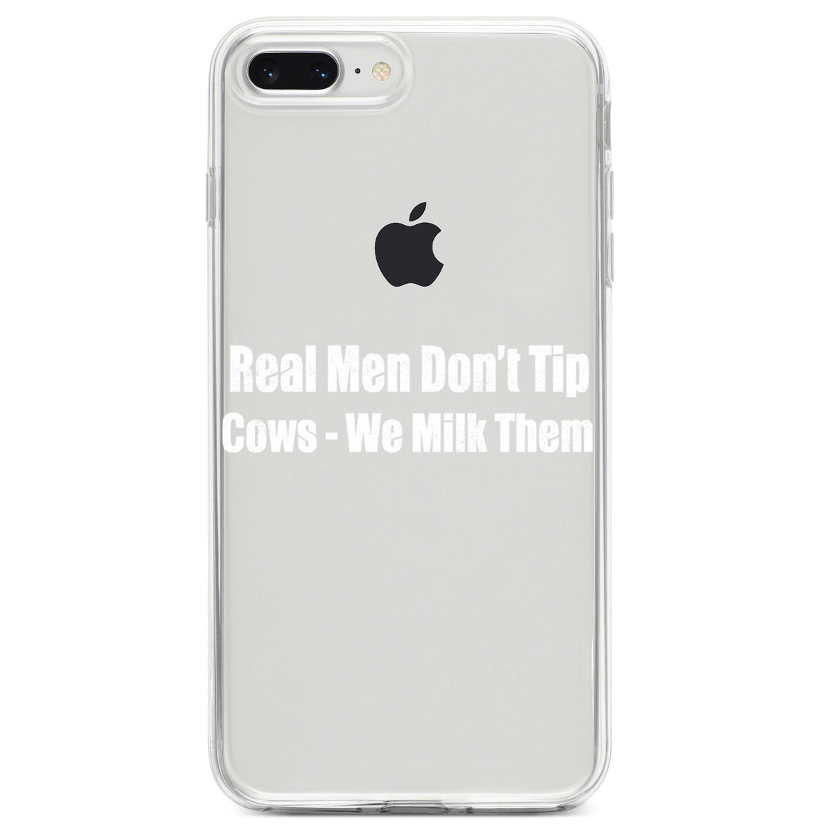 Real Men Don't Tip Cows We Milk Them Clear Shockproof iPhone Case, view 6
