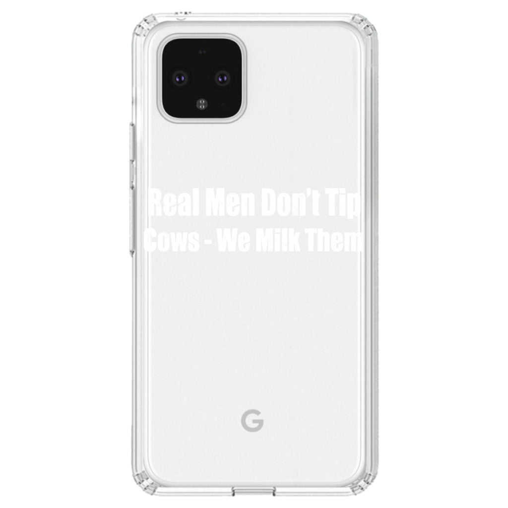 Real Men Don't Tip Cows We Milk Them Clear Shockproof iPhone Case, view 24