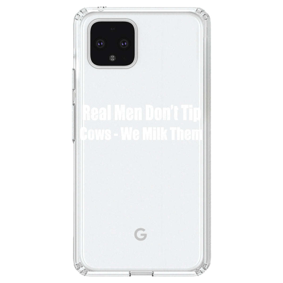 Real Men Don't Tip Cows We Milk Them Clear Shockproof iPhone Case, view 24