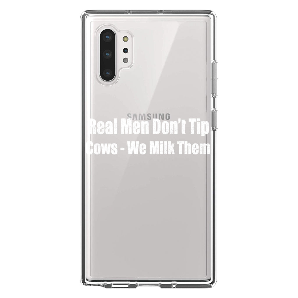 Real Men Don't Tip Cows We Milk Them Clear Shockproof iPhone Case, view 10