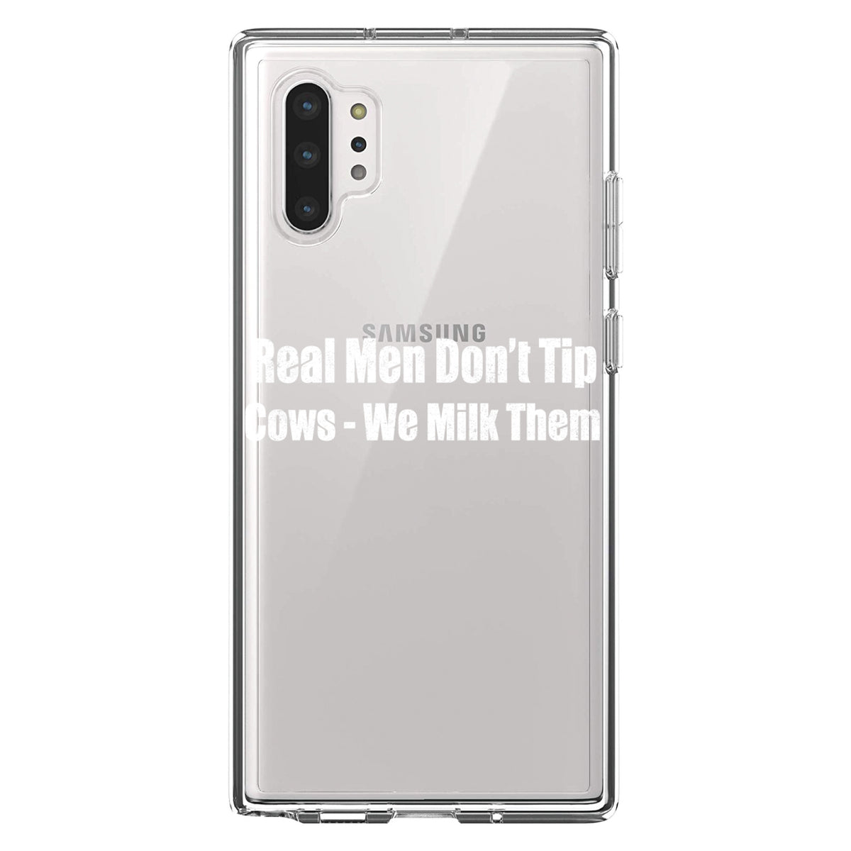 Real Men Don't Tip Cows We Milk Them Clear Shockproof iPhone Case, view 10