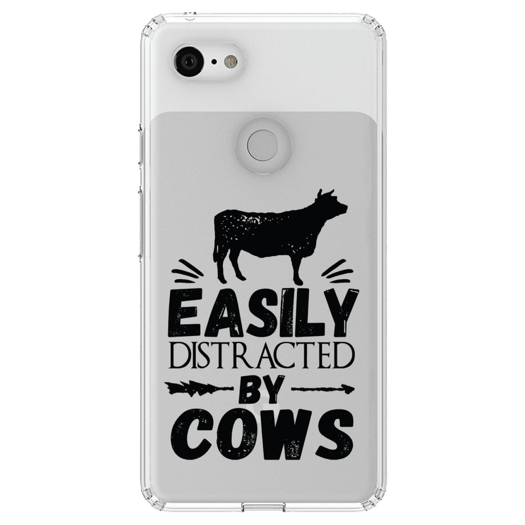 Easily Distracted By Cows Clear Shockproof iPhone Case, view 22