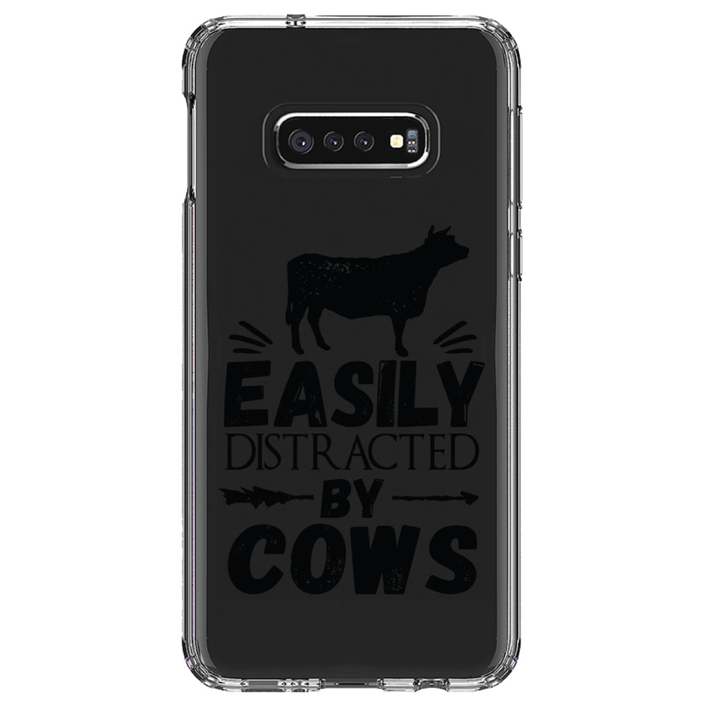 Easily Distracted By Cows Clear Shockproof iPhone Case, view 18
