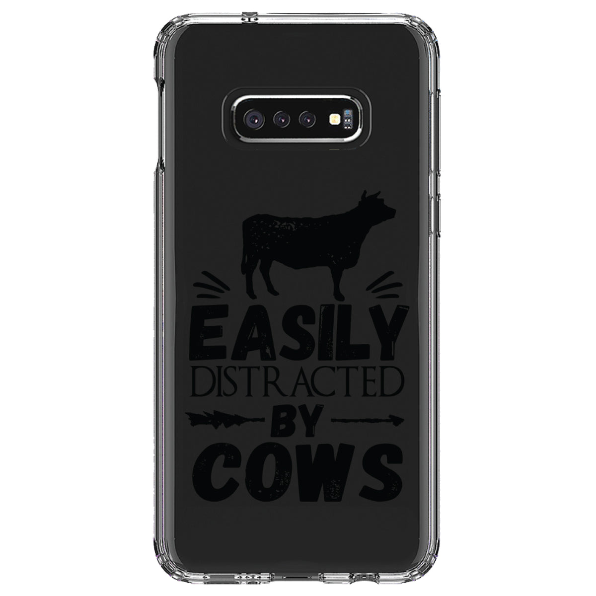 Easily Distracted By Cows Clear Shockproof iPhone Case, view 18
